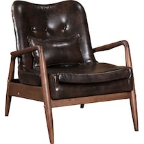 mavis dark brown accent chair   