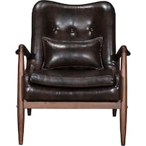 mavis dark brown accent chair   