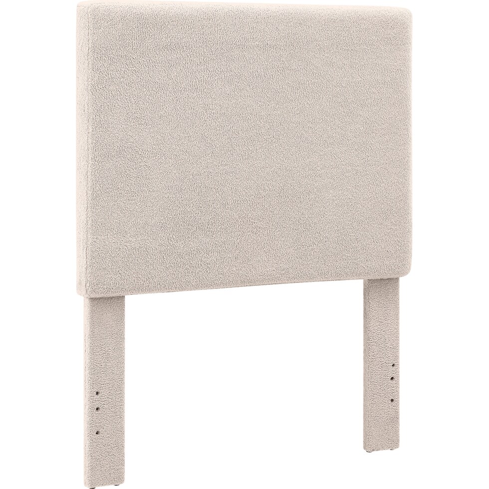 maxi neutral twin upholstered headboard   