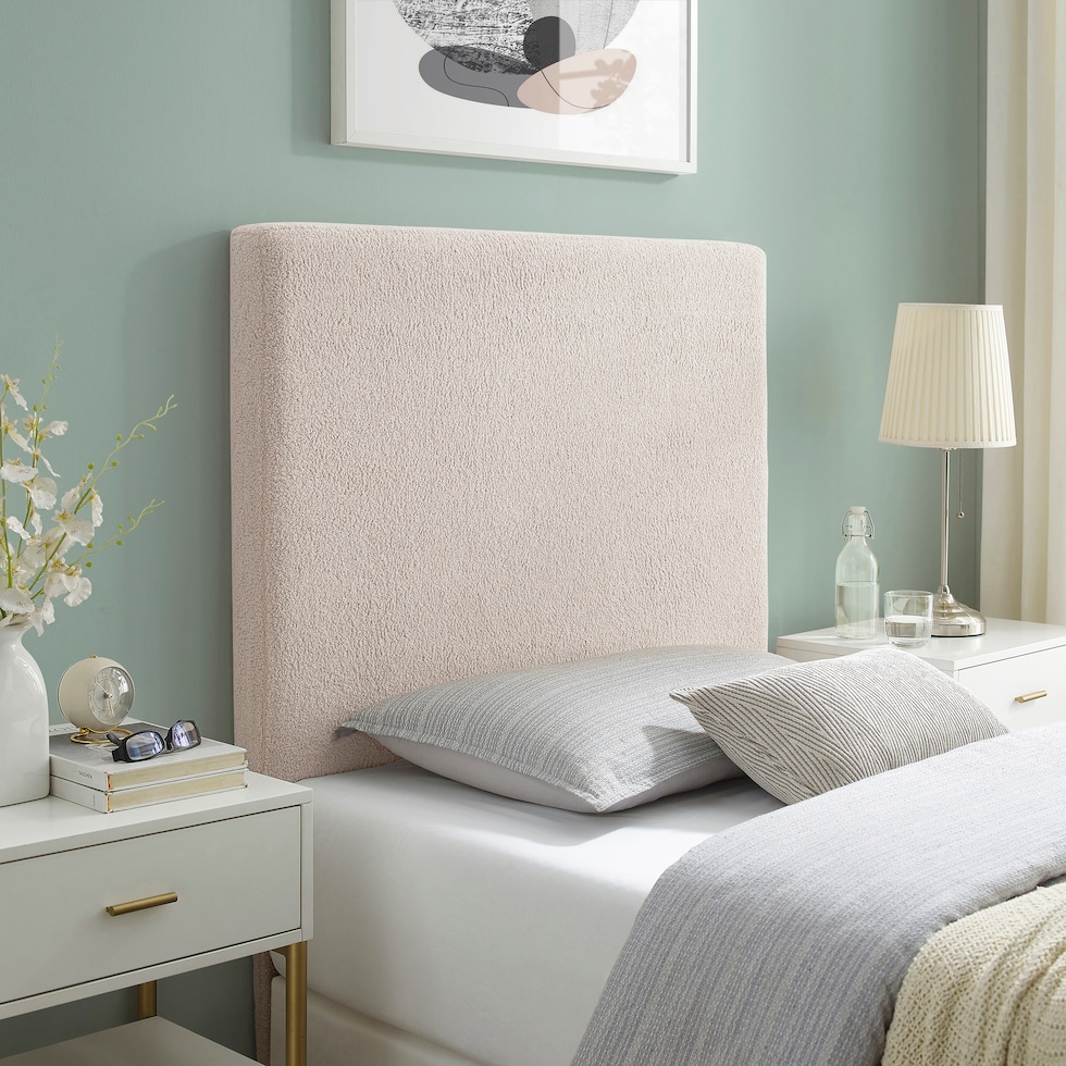 maxi neutral twin upholstered headboard   