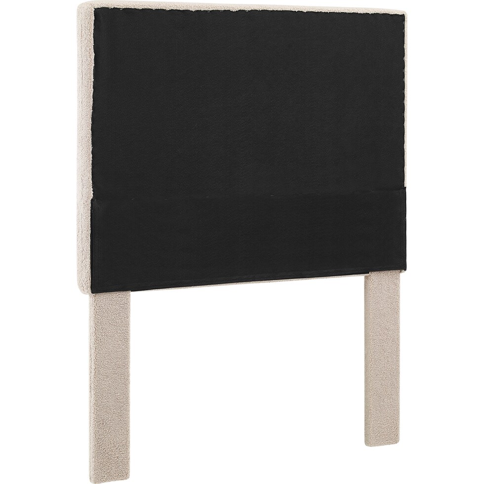 maxi neutral twin upholstered headboard   