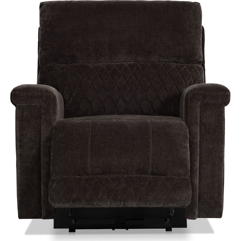 maxie dark brown manual recliner   