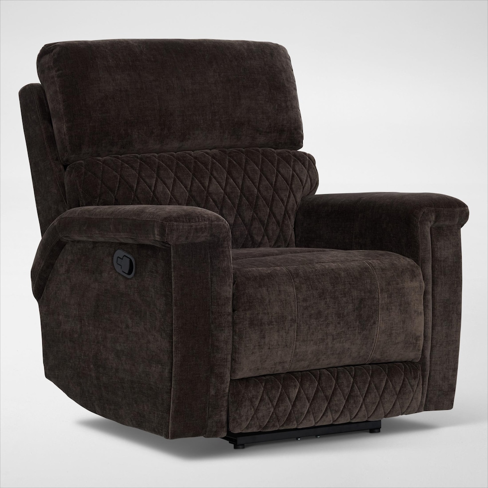 maxie dark brown recliner   