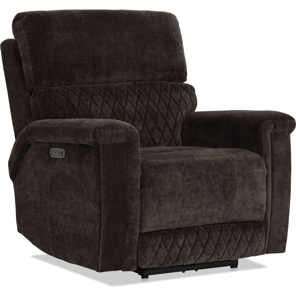 maxie dark brown recliner   