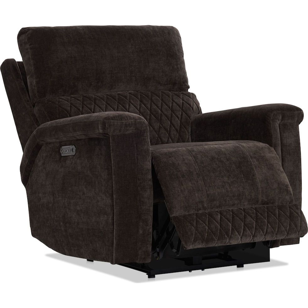 maxie dark brown recliner   