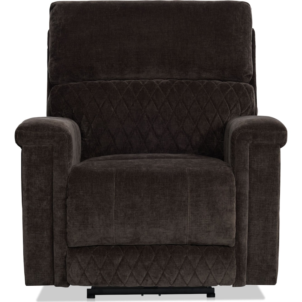 maxie dark brown recliner   