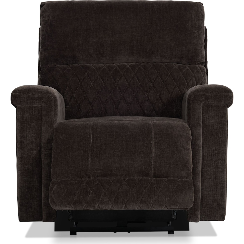 maxie dark brown recliner   