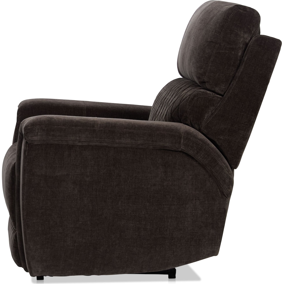 maxie dark brown recliner   