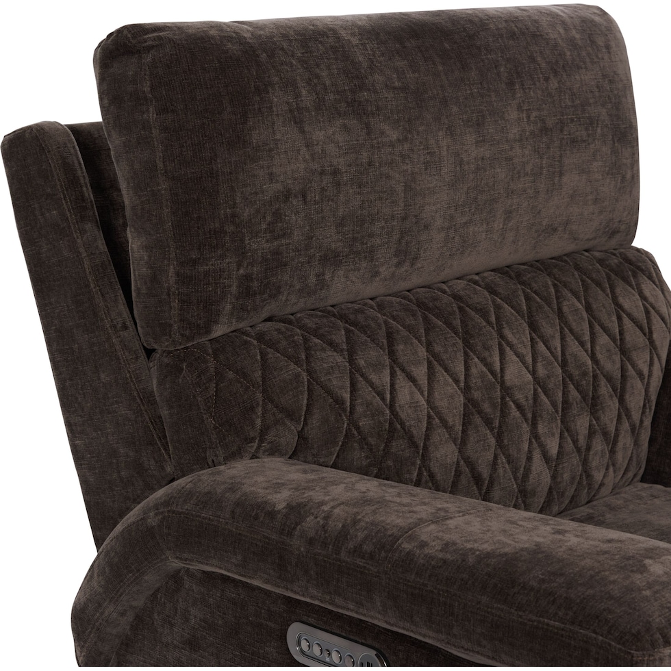 maxie dark brown recliner   