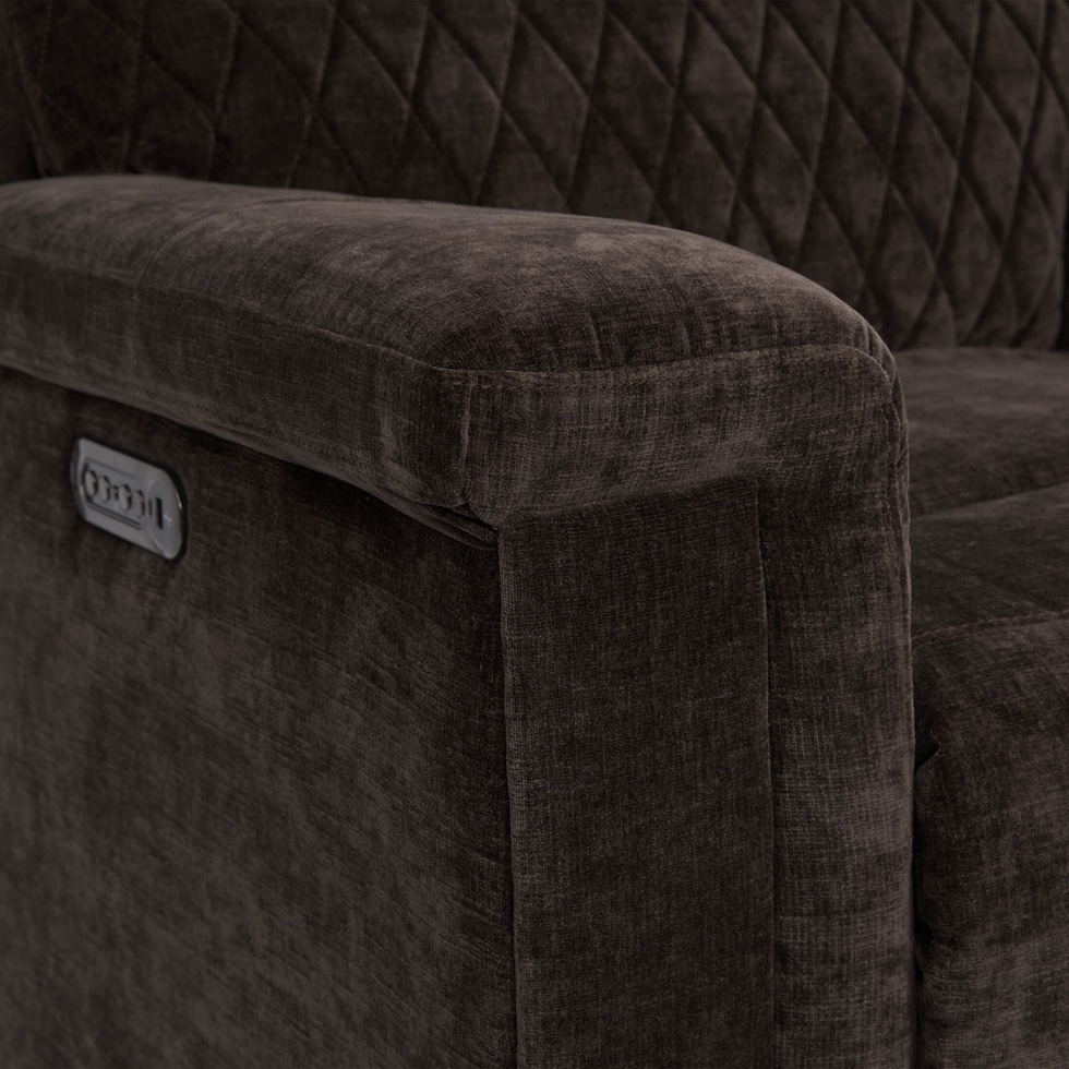 maxie dark brown recliner   