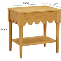 maxime light brown nightstand   