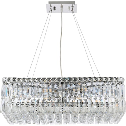 Maxime Rectangular Cut Crystal Chandelier