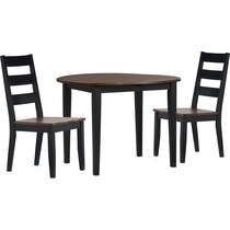 maxwell black  pc dining set   