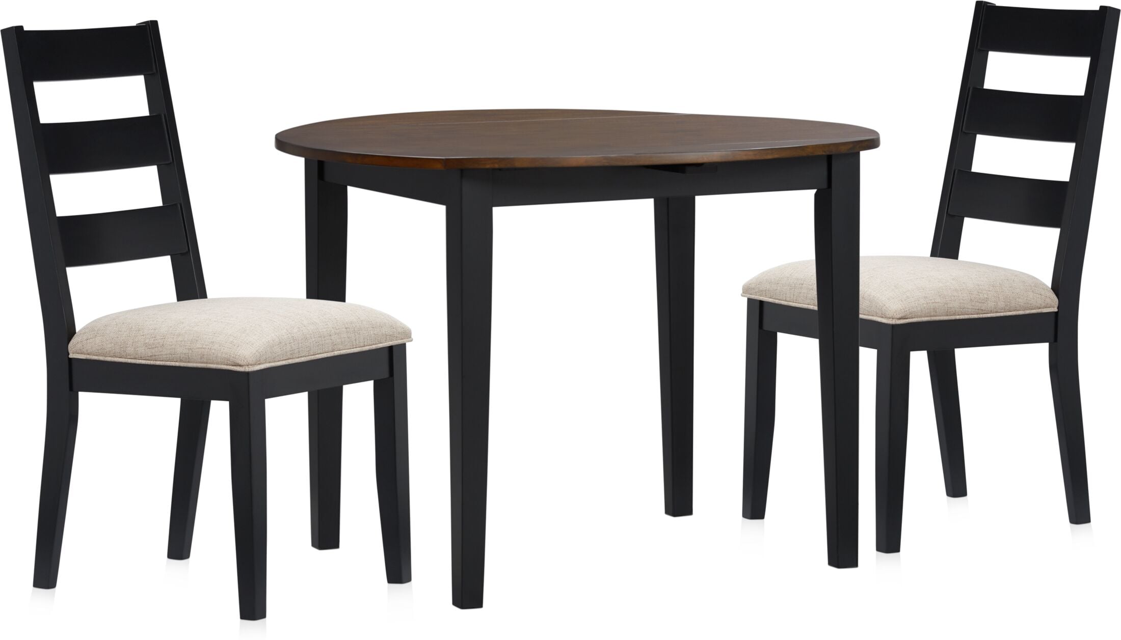 Black 2 seater table best sale and chairs