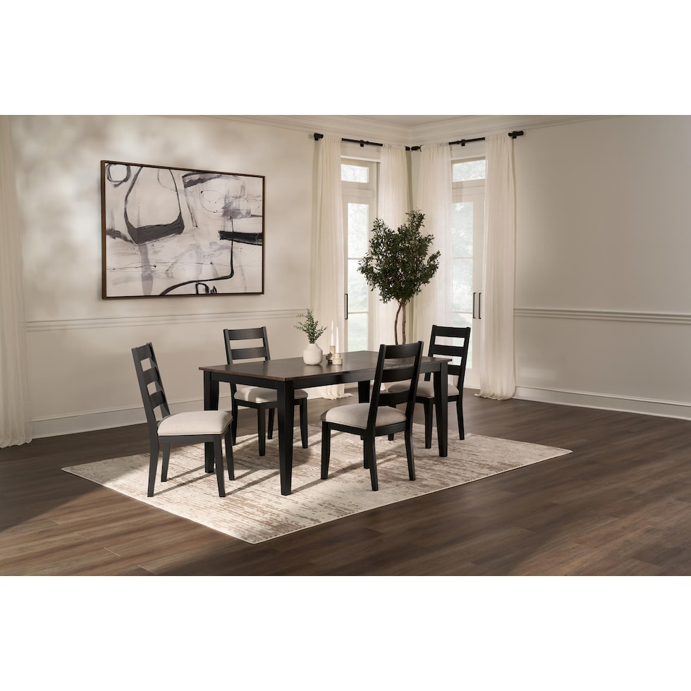 maxwell black dining chair   