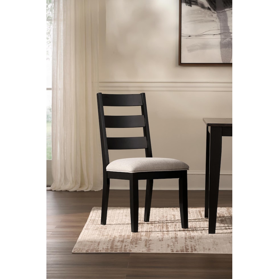 maxwell black dining chair   