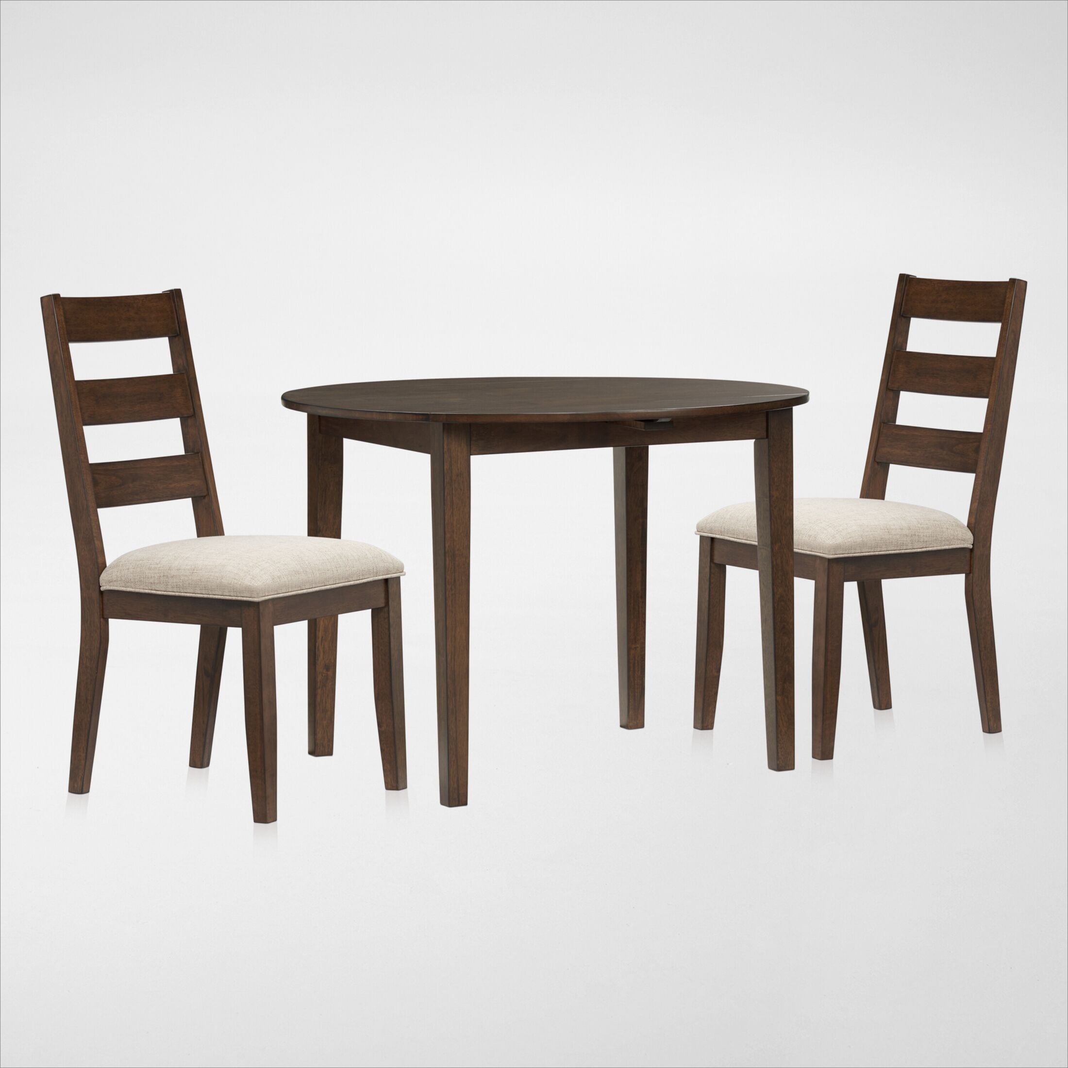 Maxwell Drop-Leaf Dining Table and 2 Upholstered Chairs