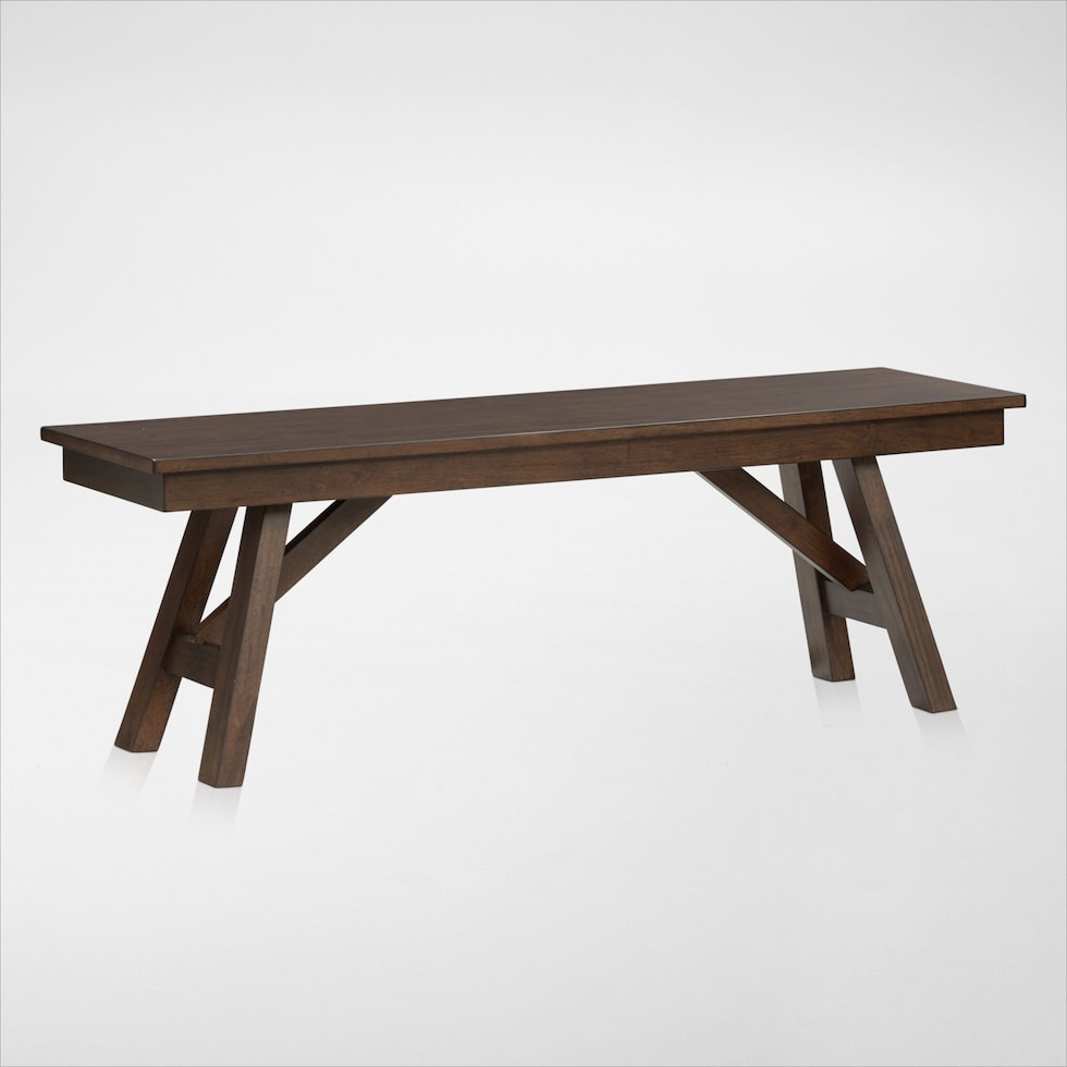 maxwell dark brown bench   