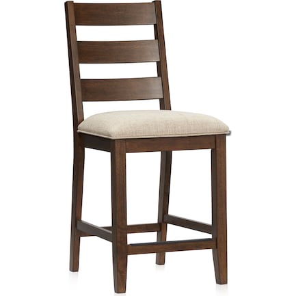 Maxwell Upholstered Counter-Height Stool - Hickory