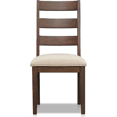 Maxwell Upholstered Dining Chair - Hickory - Wood Legs