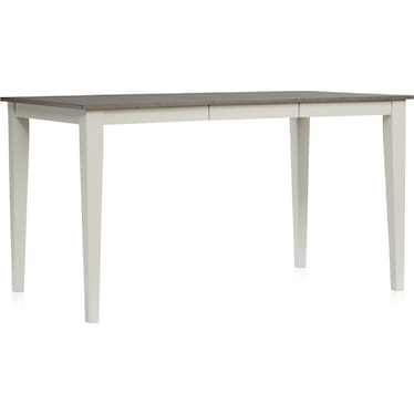 Maxwell Solid Wood Counter-Height Extendable Dining Table and 4 Upholstered Stools