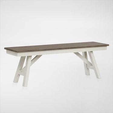 Maxwell Solid Wood Bench - Gray