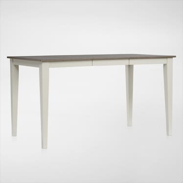 Maxwell Solid Wood Counter-Height Extendable Dining Table - Gray