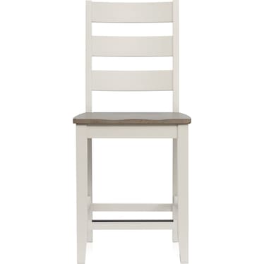 Maxwell Solid Wood Counter-Height Stool - Gray