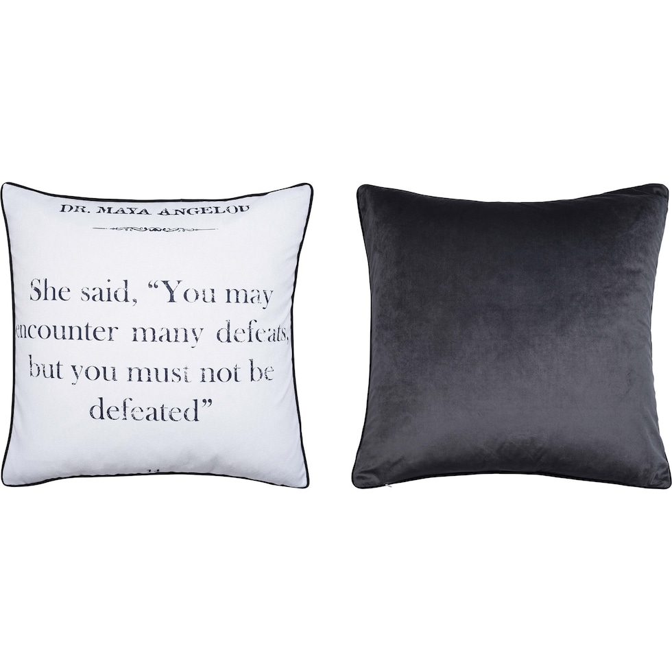 maya angelou pillow black white accent pillow   