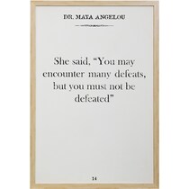 maya angelou white wall art   