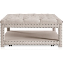 maya white ottoman   