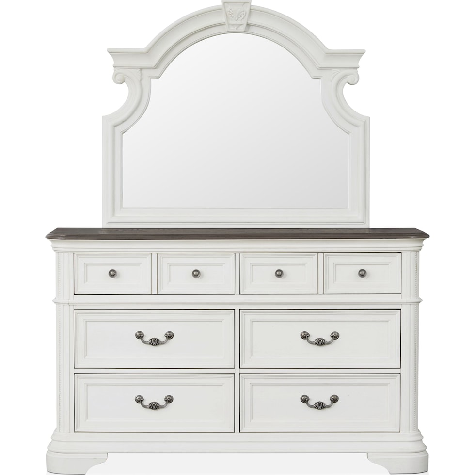 mayfair white  pc queen bedroom   