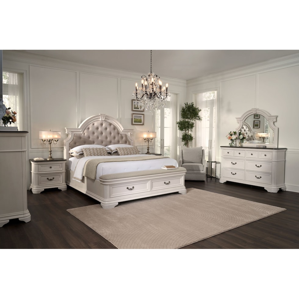 mayfair white  pc king bedroom   