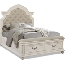 mayfair white  pc queen storage bedroom   