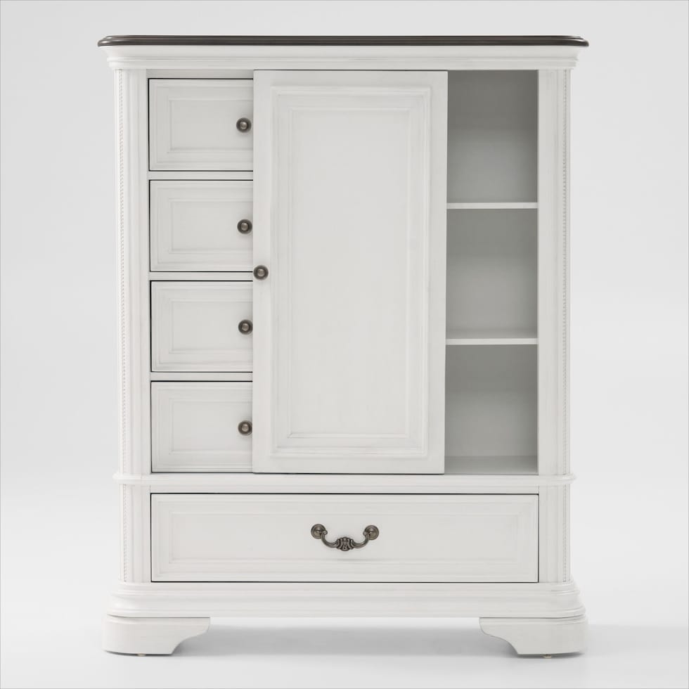 mayfair white armoire   