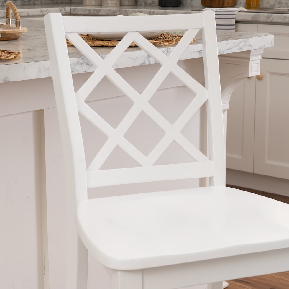 mayfair white counter height stool   