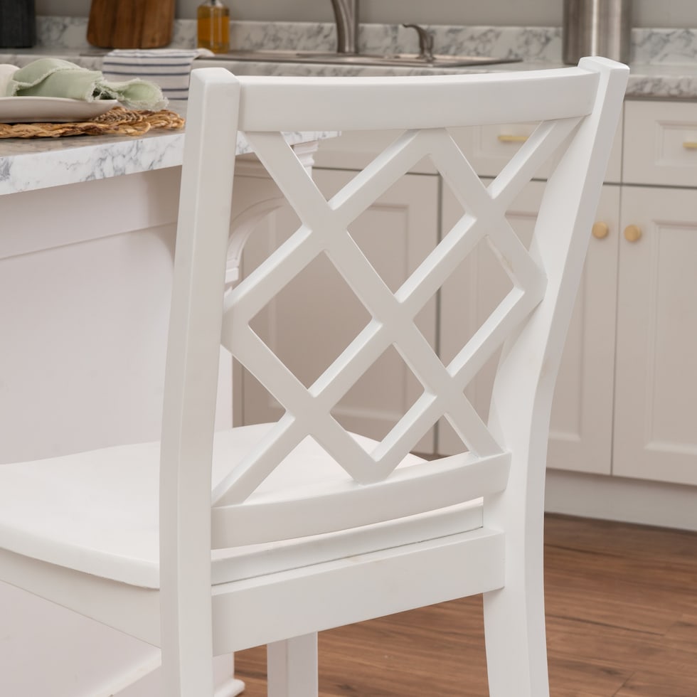 mayfair white counter height stool   