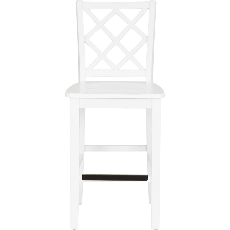 mayfair white counter height stool   