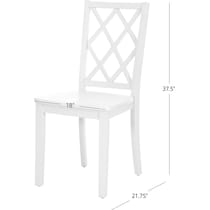 mayfair white dining chair   