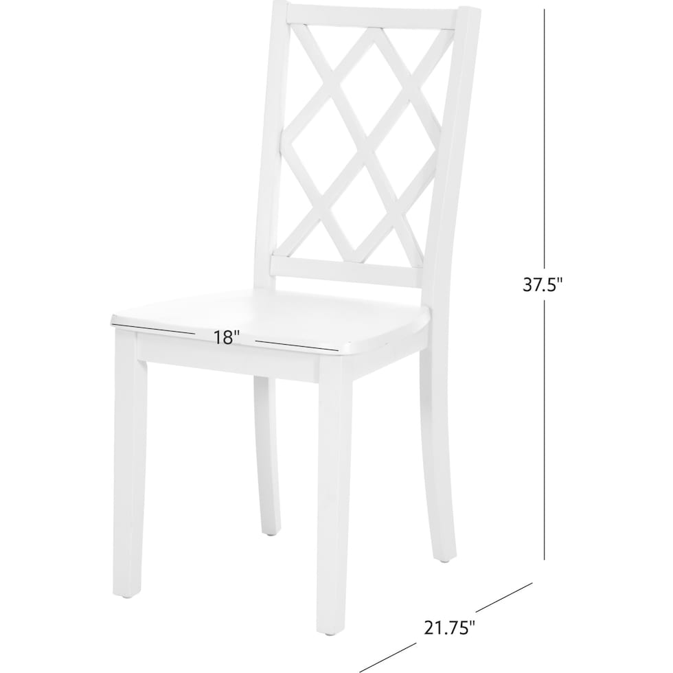 mayfair white dining chair   