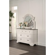 mayfair white dresser and mirror   