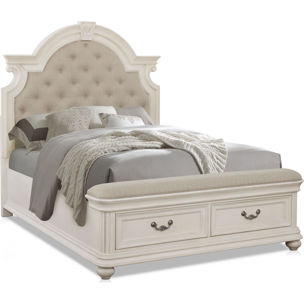 mayfair white king bed   