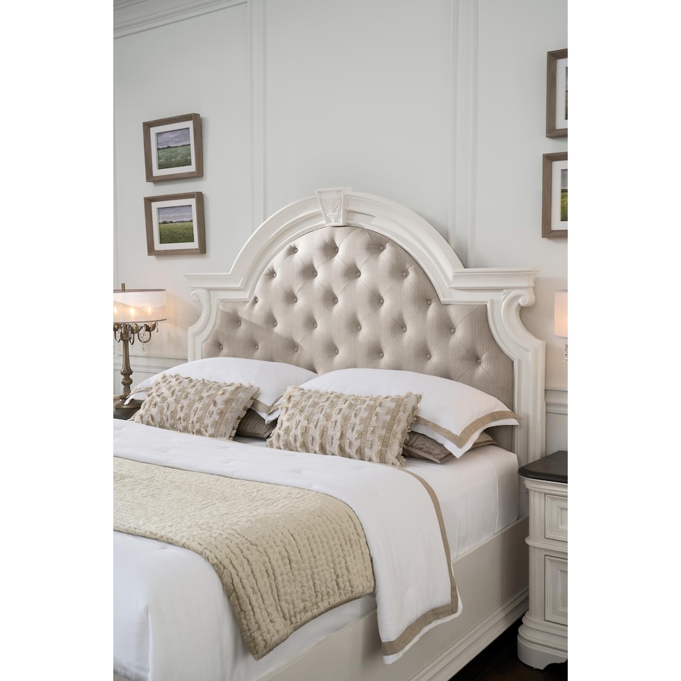 mayfair white king bed   