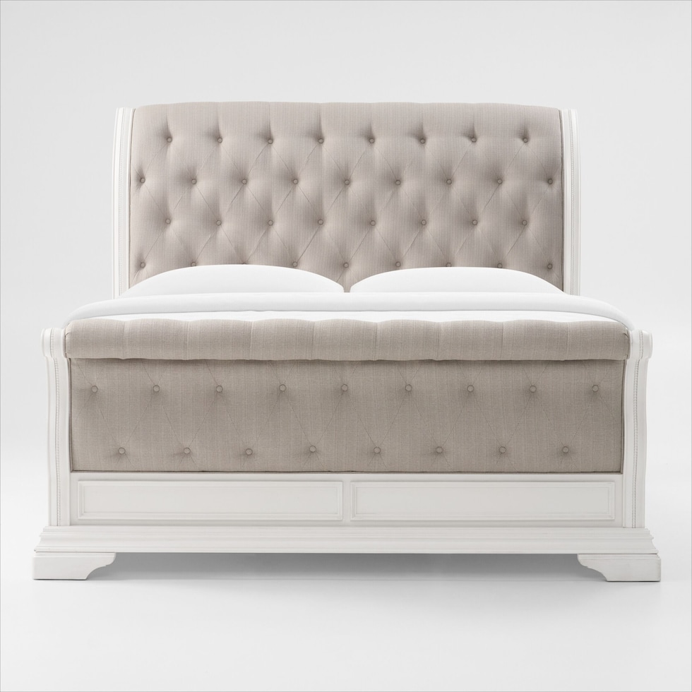 mayfair white king bed   