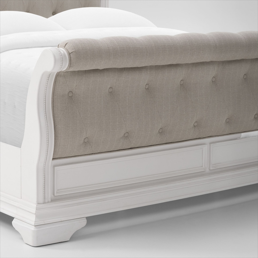 mayfair white king bed   