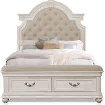 mayfair white queen bed   