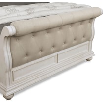 mayfair white queen bed   