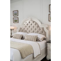 mayfair white queen bed   