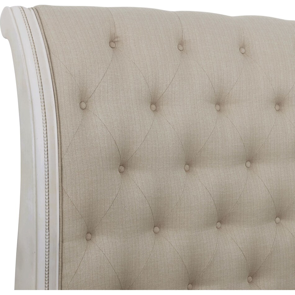 mayfair white queen upholstered bed   