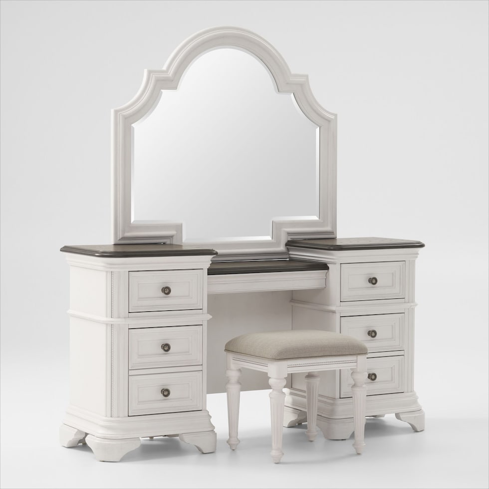 mayfair white vanity   